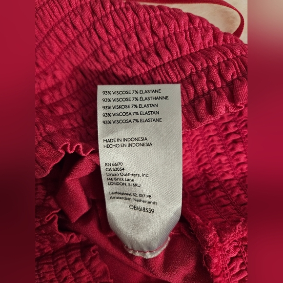 Anthropologie Ruffle Bow Tie Neck Rasberry Pink Sleeveless Blouse Size M - Picture 9 of 9